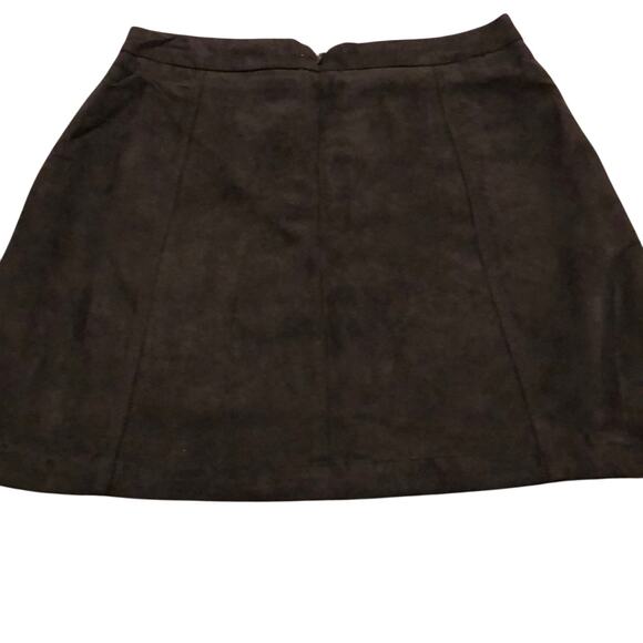 Love by Design Black Faux Suede Mini Skirt Juniors Size XL Pockets Lined - Picture 2 of 8